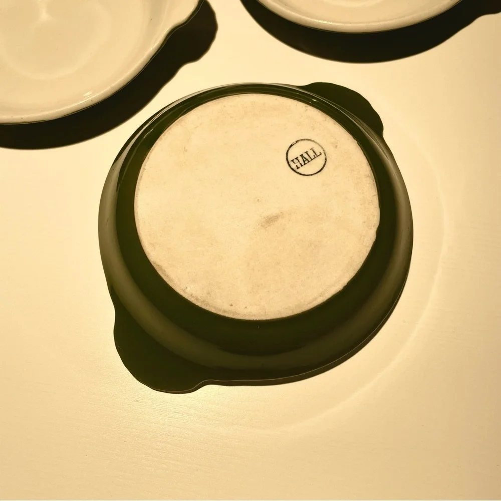 Vtg Hall Green White 6